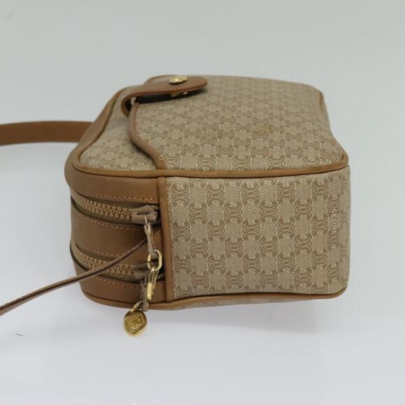 CELINE Macadam Canvas Shoulder Bag Beige - Picture 4 of 13